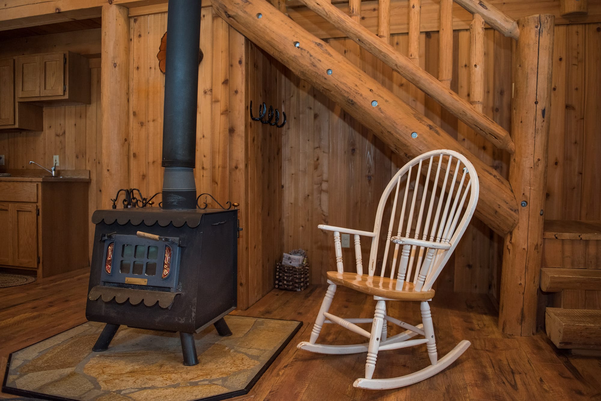 Western Pleasure Guest Ranch Settler Cabin Wood Stove