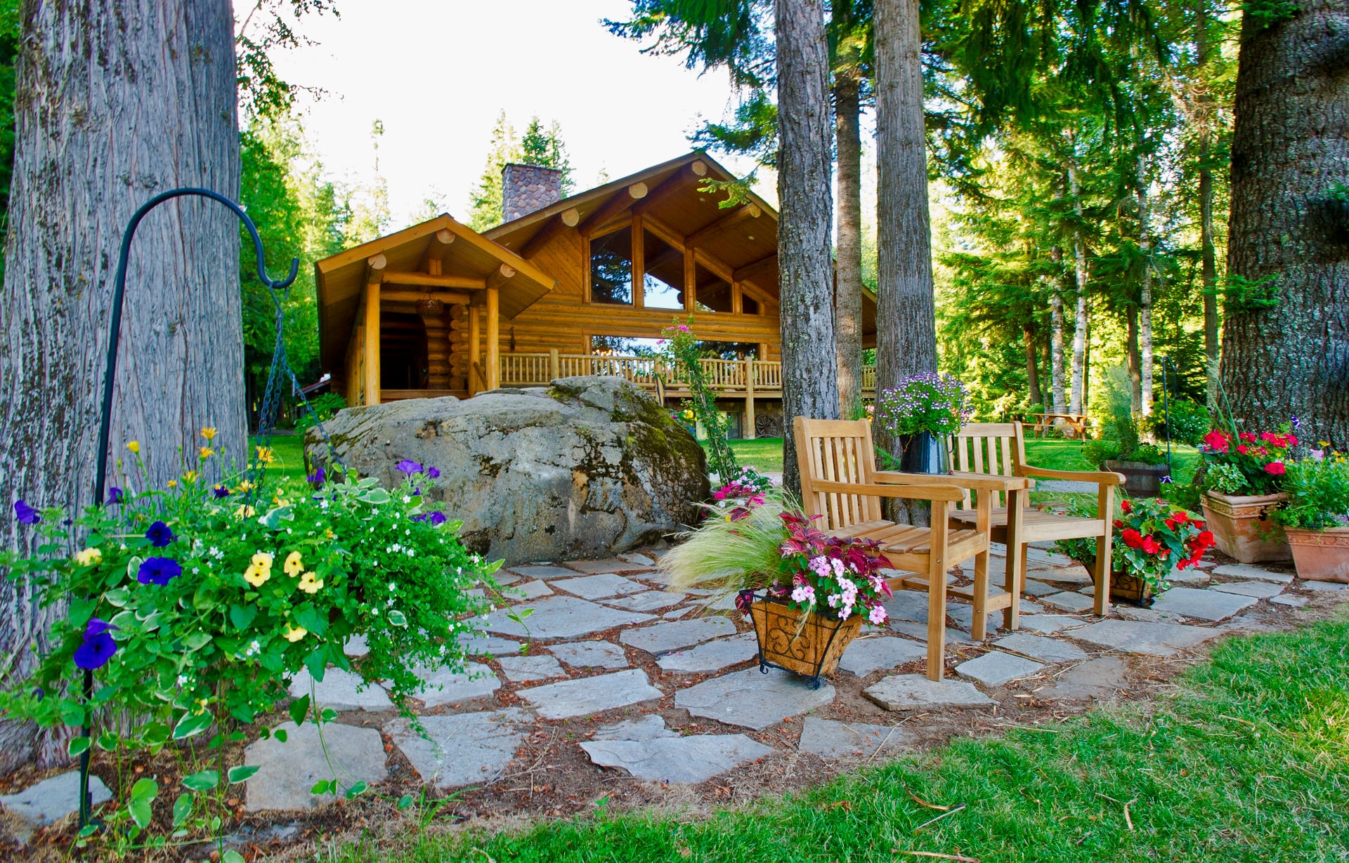 Log Lodge in the Summer